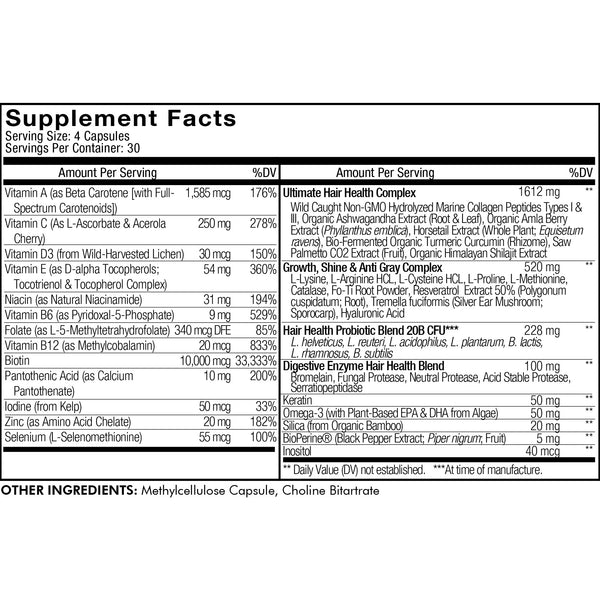 Codeage, Hair Vitamins, 120 Capsules