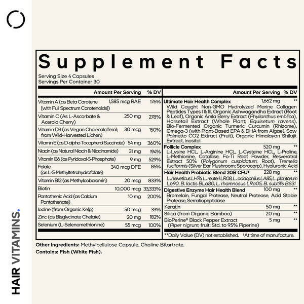 Codeage, Hair Vitamins, 120 Vegetable Capsules
