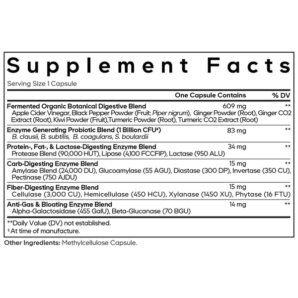 Codeage, Fermented Digestive Enzymes + , 90 Vegetable Capsules