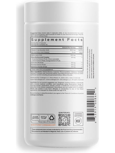 Codeage, Liposomal Vitamin C+, 180 Vegetable Capsules
