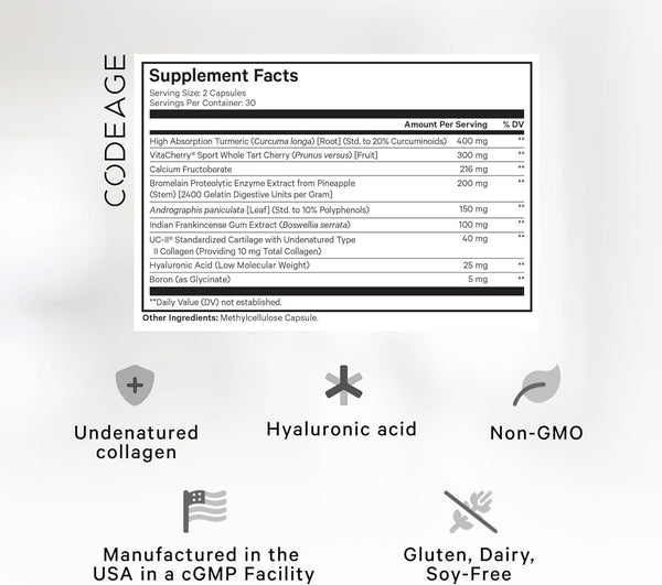 Codeage, Supreme Joint Health, 60 Capsules