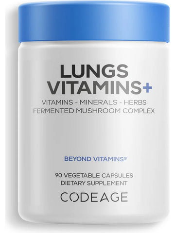 Codeage, Lungs Vitamins+, 90 Vegetable Capsules