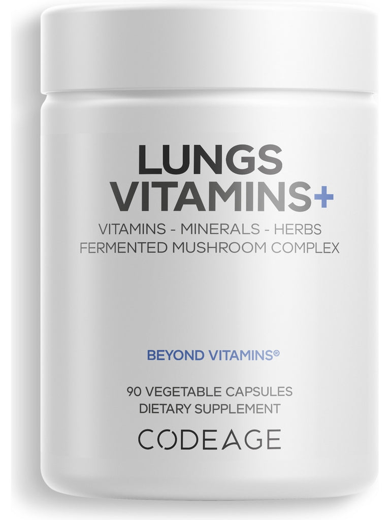 Codeage, Lungs Vitamins+, 90 Vegetable Capsules