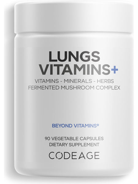 Codeage, Lungs Vitamins+, 90 Vegetable Capsules