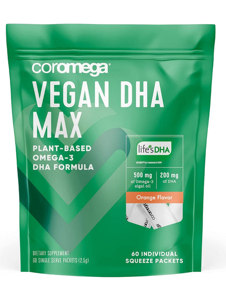 Coromega, Coromega Vegan Max DHA, 60 Individual Squeeze Packets