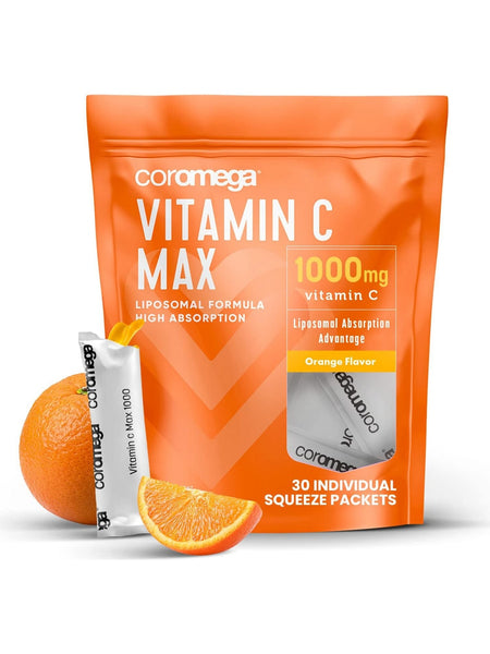 Coromega, Coromega Vitamin C, 30 Individual Squeeze Packets
