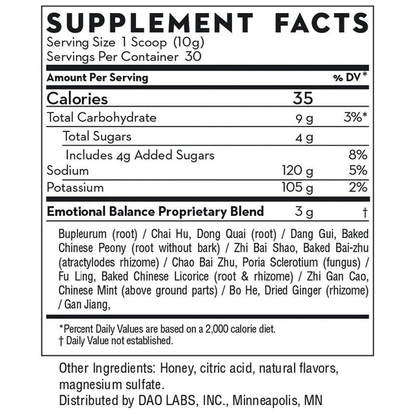DAO Labs, Xiao Yao San, Emotional Balance, 30 Servings, 10.05 oz