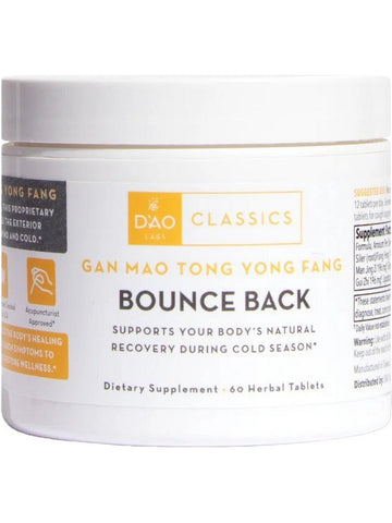 DAO Labs, Gan Mao Tong Yong Fang, Bounce Back, 60 Herbal Tablets