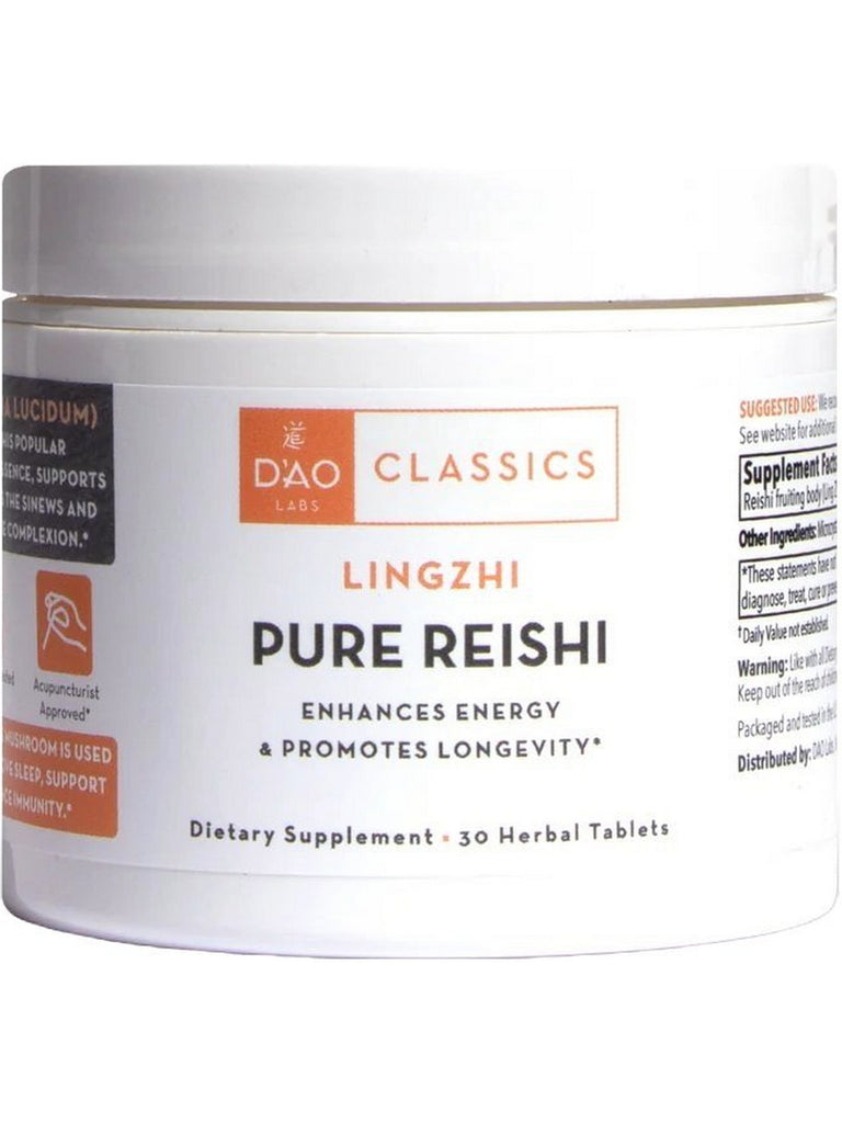 DAO Labs, Lingzhi, Pure Reishi, 30 Herbal Tablets