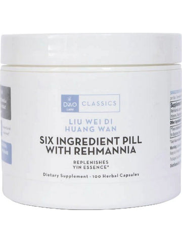 DAO Labs, Liu Wei Di Huang Wan, Six Ingredient Pill with Rehmannia, 100 Herbal Tablets