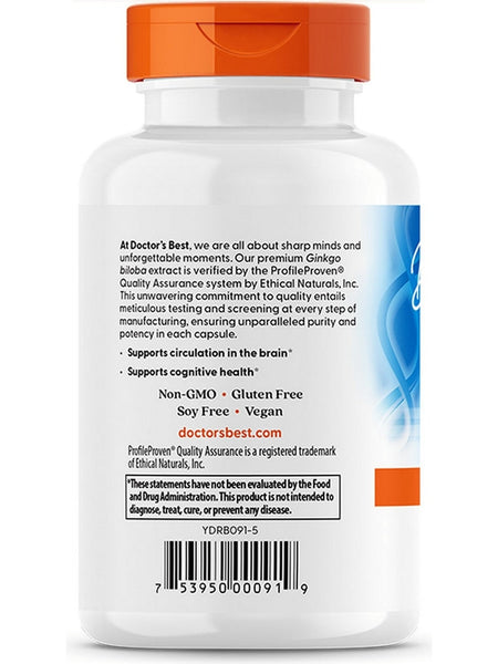 Doctor's Best, Extra Strength Ginkgo, 120 mg, 120 Veggie Caps