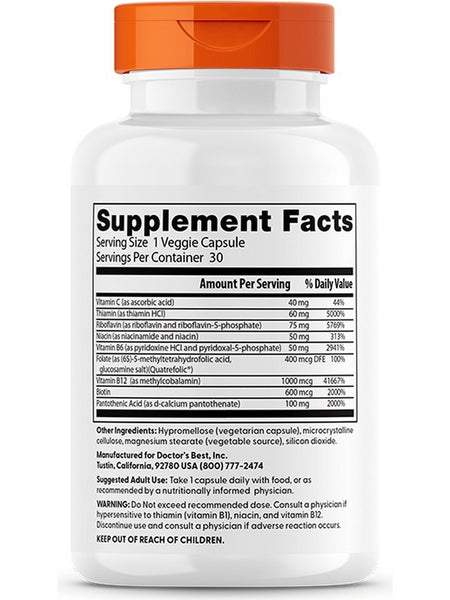 Doctor's Best, Fully Active B Complex, 30 veggie caps