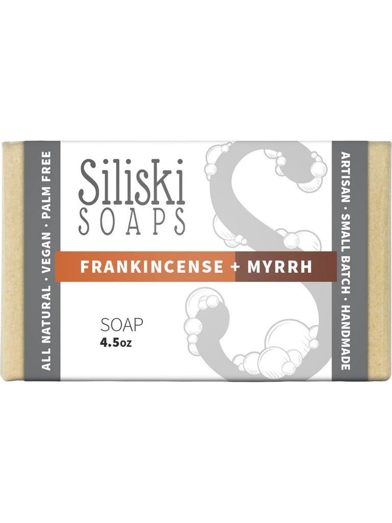 Siliski Soaps, Soap, Frankincense + Myrrh, 4.5 oz