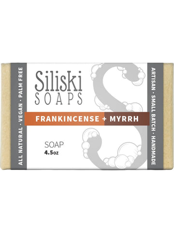 Siliski Soaps, Soap, Frankincense + Myrrh, 4.5 oz