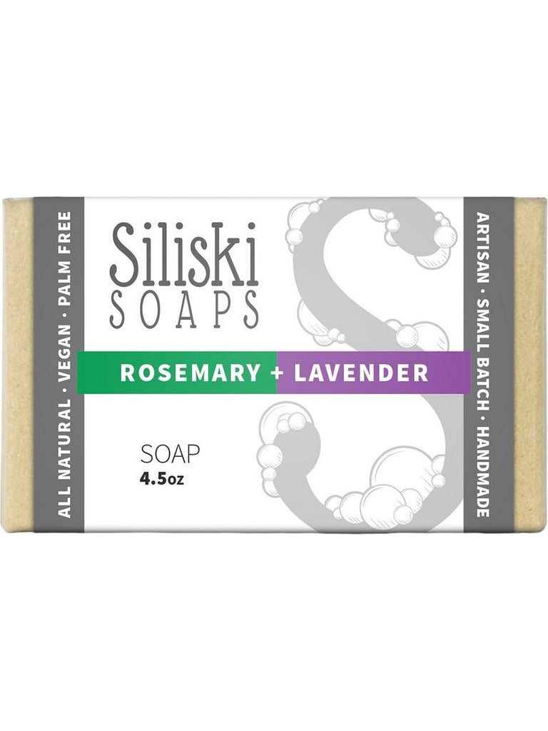 Siliski Soaps, Soap, Rosemary + Lavender, 4.5 oz