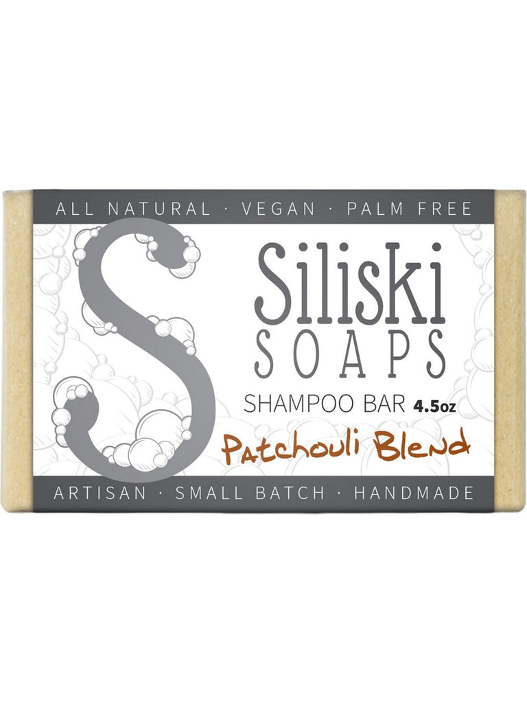 Siliski Soaps, Shampoo Bar, Patchouli Blend, 4.5 oz