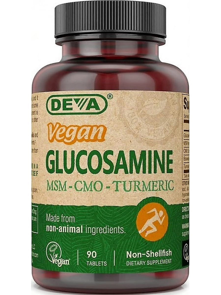 DEVA Nutrition, Vegan Glucosamine Msm-Cmo-Turmeric, 90 Tablets