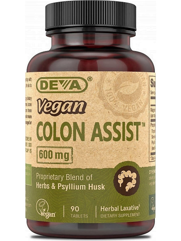 DEVA Nutrition, Vegan Colon Assist, 90 Tablets