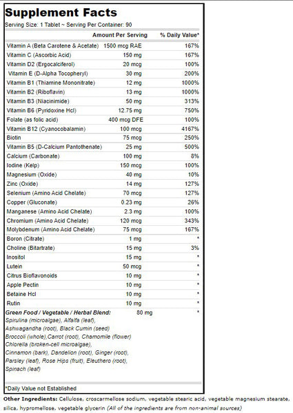 DEVA Nutrition, Vegan Multivitamin & Mineral Supplement, Iron-Free, 90 Coated Tablets