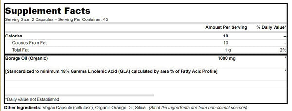 DEVA Nutrition, Vegan Borage Oil, GLA, 90 Vegan Caps