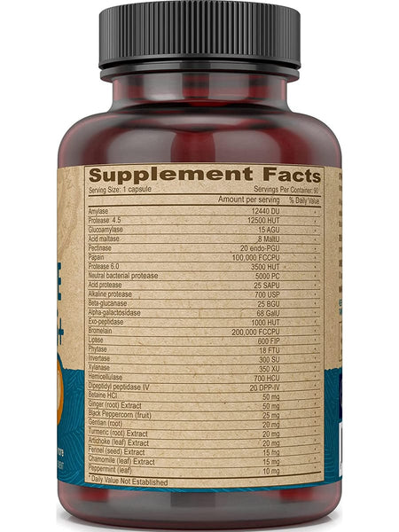 DEVA Nutrition, Vegan Digestive Enzymes+, 90 Vegan Caps