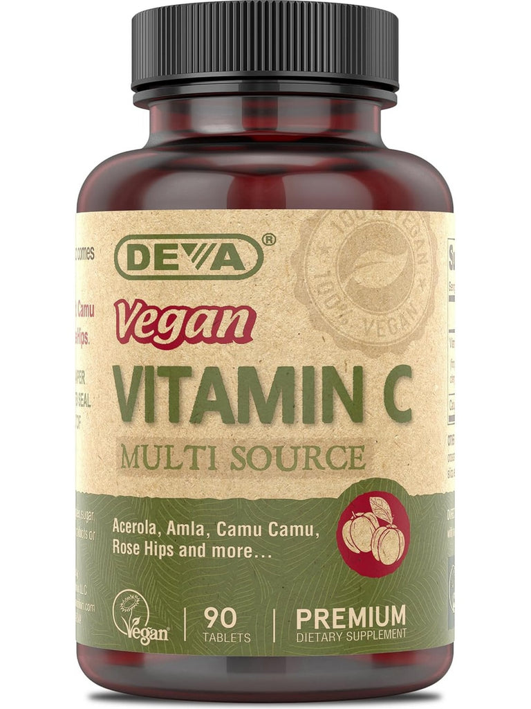 DEVA Nutrition, Vegan Vitamin C Multi Source, 90 Tablets