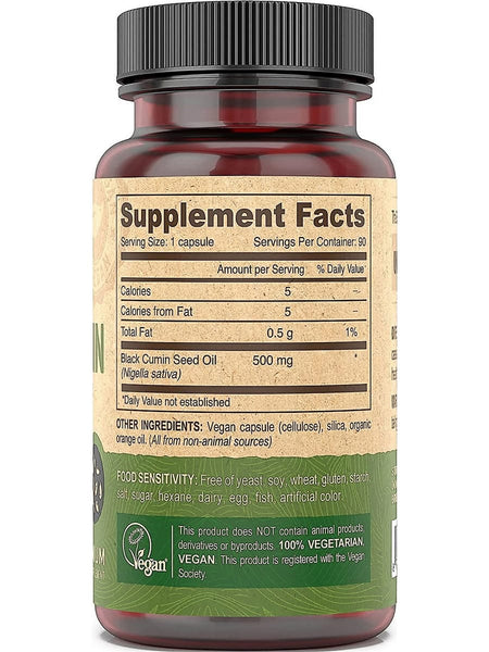 DEVA Nutrition, Vegan Black Cumin Seed Oil, 90 Vegan Caps