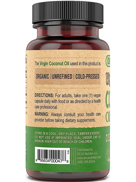 DEVA Nutrition, Vegan Coconut Oil, 90 Vegan Caps