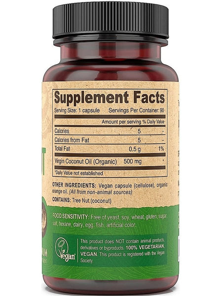 DEVA Nutrition, Vegan Coconut Oil, 90 Vegan Caps