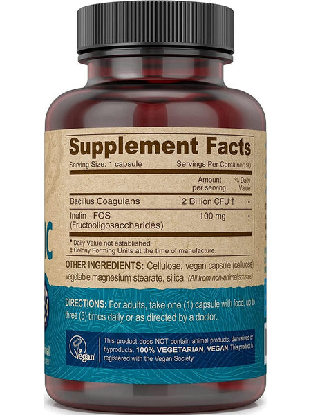 DEVA Nutrition, Vegan Probiotic with FOS prebiotics, 90 Vegan Caps