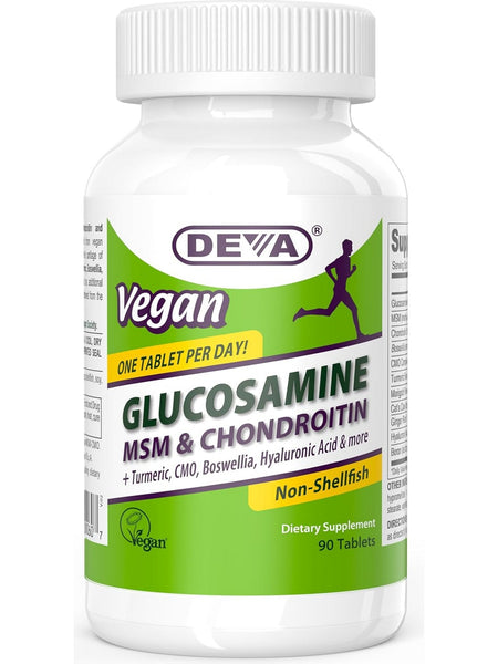 DEVA Nutrition, Vegan Glucosamine MSM and Chondroitin, 90 Tablets