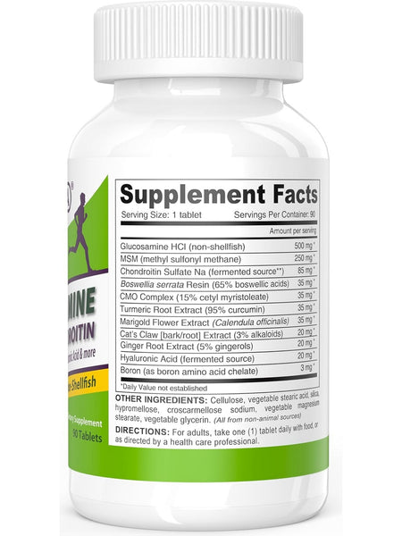 DEVA Nutrition, Vegan Glucosamine MSM and Chondroitin, 90 Tablets