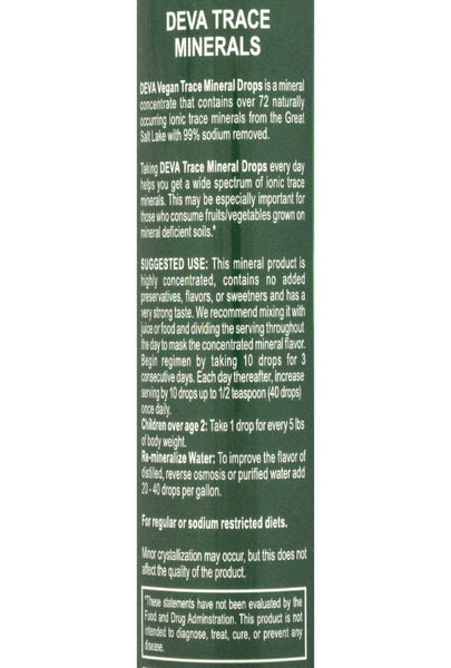 DEVA Nutrition, Vegan Ionic Trace Minerals Drops, 8 fl oz