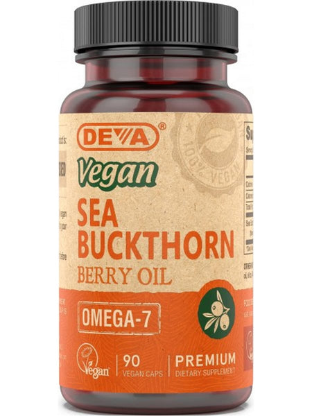 DEVA Nutrition, Vegan Sea Buckthorn Berry Oil, Omega-7, 90 Vegan Caps
