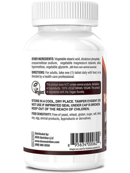 DEVA Nutrition, Vegan Vitamin C, 500 Mg, 90 Tablets