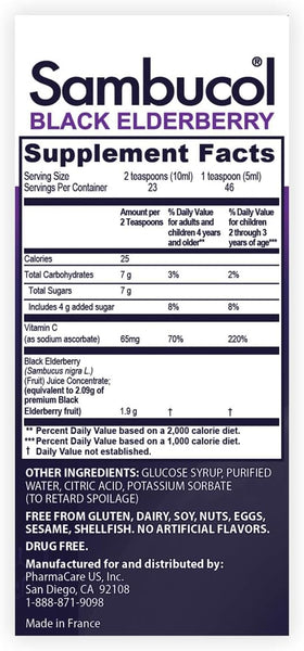 Sambucol, Black Elderberry Syrup Kids, 7.8 fl oz