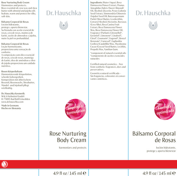 Dr. Hauschka Skin Care, Rose Nurturing Body Cream, 4.9 fl oz