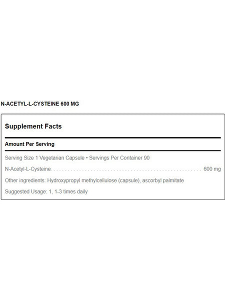 Douglas Labs, N-Acetyl-L-Cysteine 600 mg, 90 Vegetarian Capsules