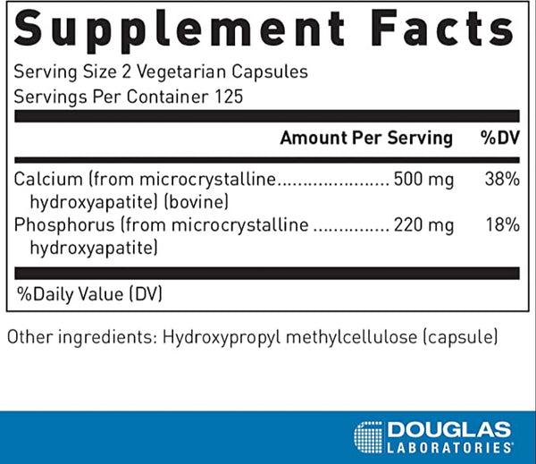 Douglas Labs, Calcium Microcrystalline Hydroxyapatite, 250 vcaps