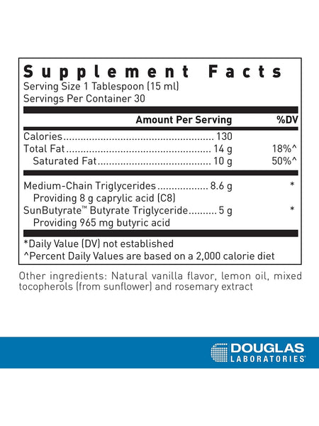 Douglas Labs, MCT/Butyrate Liquid with SunButyrate™, 15.6 fl oz