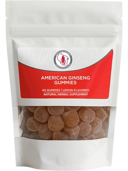 Dairyland Ginseng, American Ginseng Gummies, Lemon
, 60 Gummies