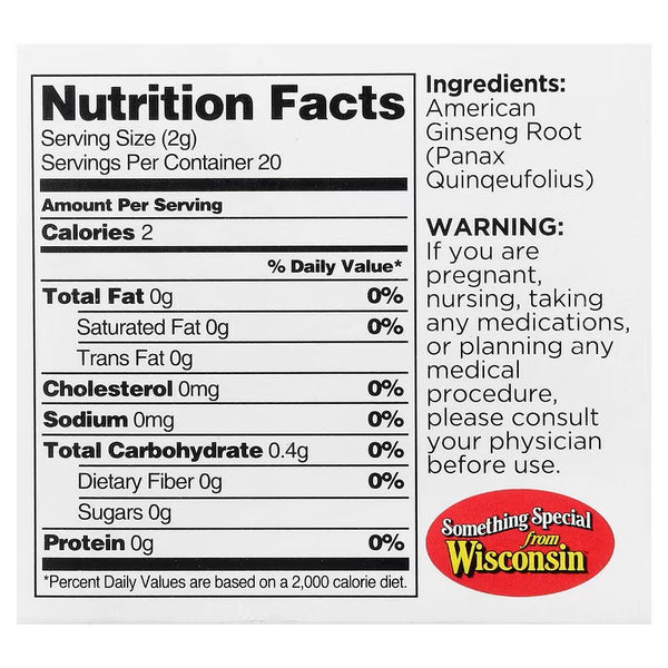 Dairyland Ginseng, American Ginseng Tea, 40 Tea Bags