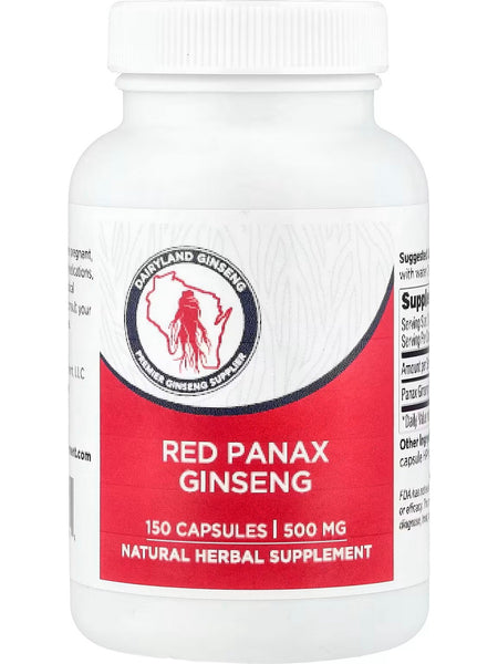 Dairyland Ginseng, Red Panax Ginseng, 500 mg, 150 Capsules