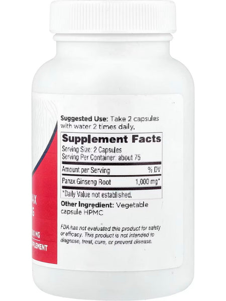 Dairyland Ginseng, Red Panax Ginseng, 500 mg, 150 Capsules