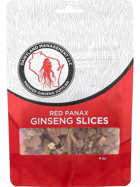 Dairyland Ginseng, Red Panax Ginseng Slices, 4 oz