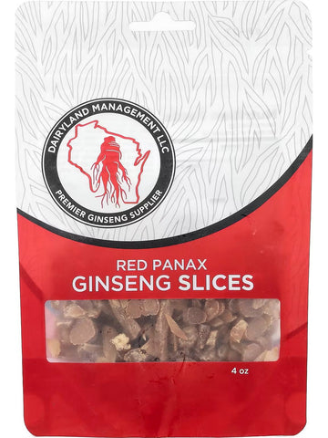 Dairyland Ginseng, Red Panax Ginseng Slices, 4 oz