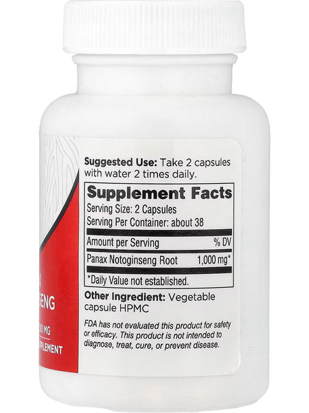 Dairyland Ginseng, Panax Notoginseng, 500 mg, 75 Capsules