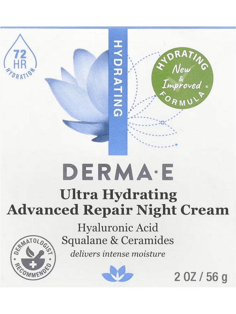 DERMA E, Ultra Hydrating Advanced Repair Night Cream, 2 oz