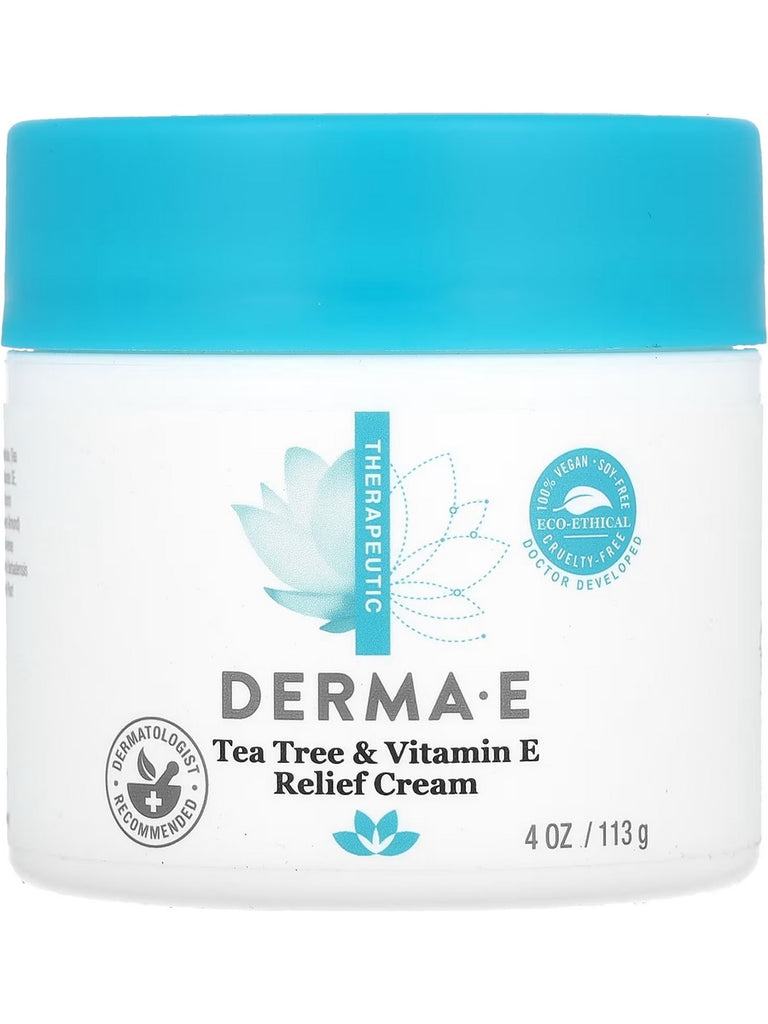 DERMA E, Tea Tree and Vitamin E Relief Cream, 4 oz