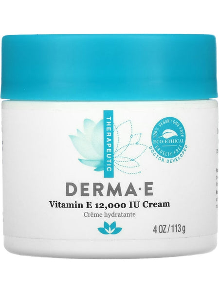 DERMA E, Vitamin E 12,000 IU Cream, 4 oz